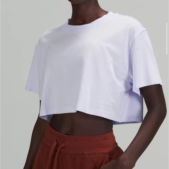 Lululemon All Yours Cropped T-Shirt (Size 4 in pastel blue) - Picture 5 of 9